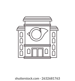 símbolo de vetor de correio ícone de sinal de vetor ilustração correio de buzina 