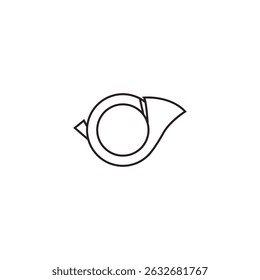 Vector de oficina de correos símbolo símbolo icono ilustración Vector correo de cuerno 