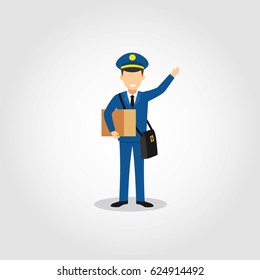 Post Officer Design Vector