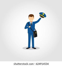 Post Officer Design Vector