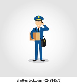 Post Officer Design Vector