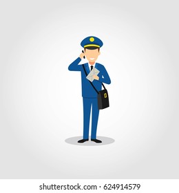Post Officer Design Vector