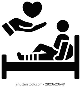 Post Operative Care simple and clear vector icon illustration to essential idea or function