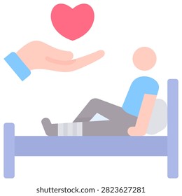 Post Operative Care simple and clear vector icon illustration to essential idea or function