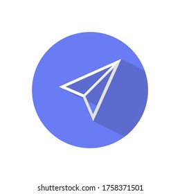 Post a paper airplane.text message vector icon.Modern simple flat for web site or mobile app.vector illustration