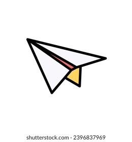 Post Paper Plane Icon Vector Illustration