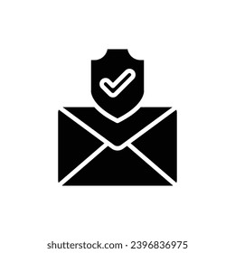 Post Protect Filled Icon Vector Illustration