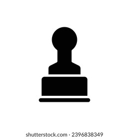 Post Rubber Stamp Filled Icon Vector Illustration