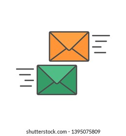 Post senting way vector icon