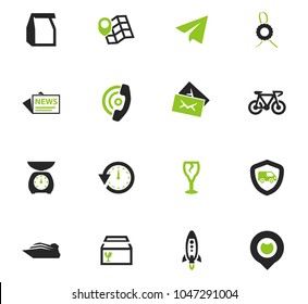 Post service icons set for web sites and user interface