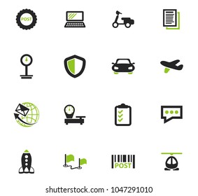 Post service icons set for web sites and user interface