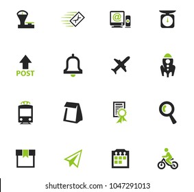 Post service icons set for web sites and user interface