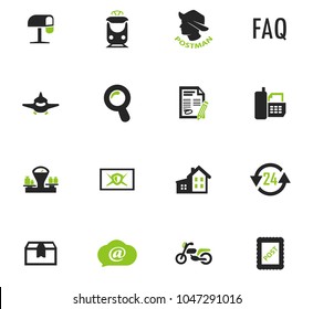 Post service icons set for web sites and user interface