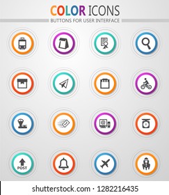 Post service icons set for web sites and user interface