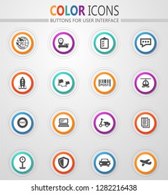 Post service icons set for web sites and user interface