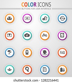 Post service icons set for web sites and user interface
