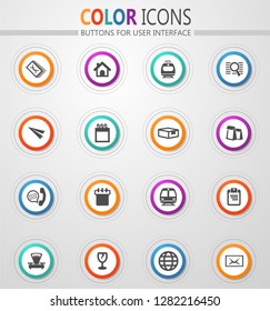 Post service icons set for web sites and user interface