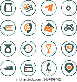 Post service icons set for web sites and user interface