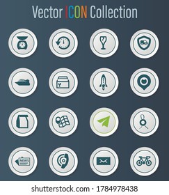 Post service icons set for web sites and user interface