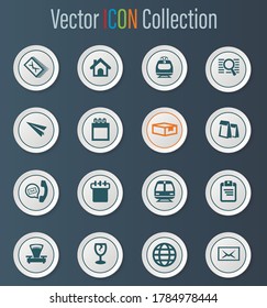 Iconos de servicio de publicación establecidos para sitios web e interfaz de usuario