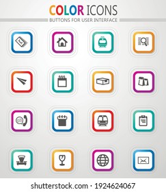 Iconos de servicio de publicación establecidos para sitios web e interfaz de usuario