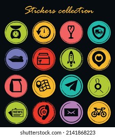 Post service icons set for web sites and user interface