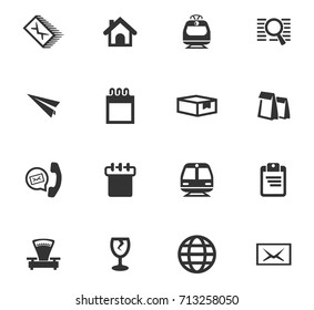 Post service icons set for web sites and user interface