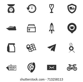 Post service icons set for web sites and user interface