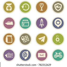 Post service icons set for web sites and user interface