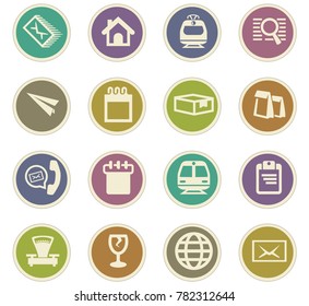 Post service icons set for web sites and user interface