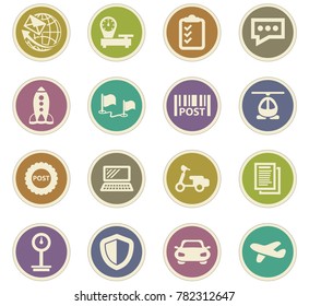 Post service icons set for web sites and user interface