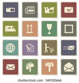Post service label icons for web