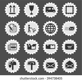 Post service simply symbol for web icons and user interface