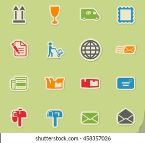 Post service simply symbol for web icons and user interface