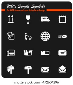 Post service simply symbol for web icons and user interface