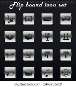 post service vector flip mechanical icons for user interface design
