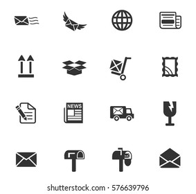 post service vector icons for user interface design