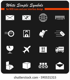 post service vector icons for user interface design