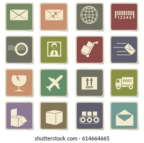 post service vector icons for user interface design