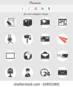 post service vector icons for user interface design