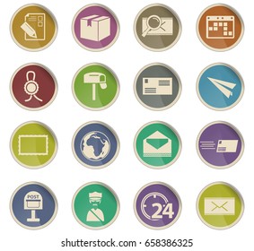 post service vector icons for user interface design