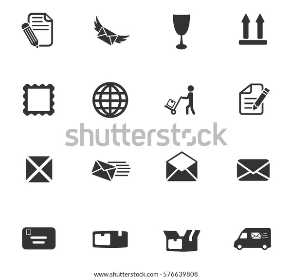 post\
service vector icons for user interface\
design
