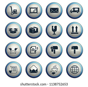 post service vector icons for web and user interface design