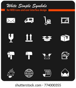 post service vector icons for web and user interface design