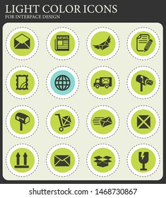 post service web icons for user interface design