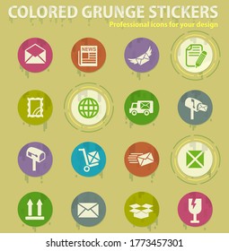 post service web icons for user interface design