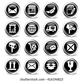 post service web icons for user interface design
