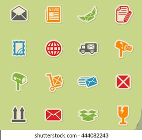 post service web icons for user interface design