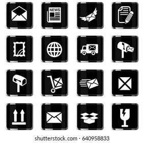 post service web icons for user interface design