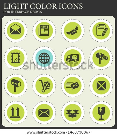 post service web icons for user interface design